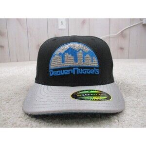 Denver Nuggets Hat Cap Fitted 7 1/4 Black Wool New Era NBA Basketball Mens USA